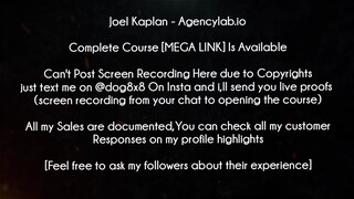 Joel Kaplan Course Agencylab.io download