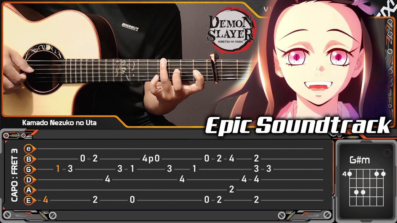 Demon Slayer ED Ep 19 - Kamado Tanjirou no Uta Guitar Tutorial Chords -  Chordify