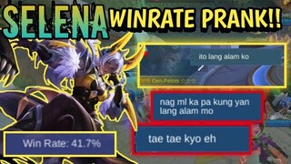 SELENA FAKE WINRATE PRANK | MOBILE LEGENDS 2020