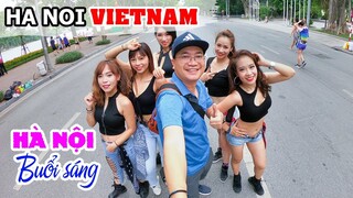 Sôi động Phố đi bộ hồ Gươm sáng sớm | DU LỊCH HÀ NỘI