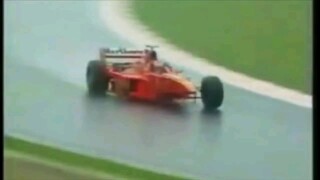 Michael Schumacher loses front wheel