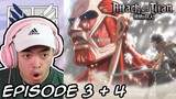 The "Counter Attack" / Attack On Titan Episode 3 and 4 Reaction!