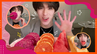 【超大口】火龙果+橙子+西瓜西贡蕉！夏天冻水果太爽了！