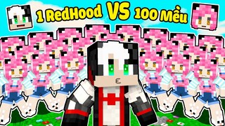 REDHOOD THỬ THÁCH 24H CHIẾN ĐẤU VỚI 100 MỀU XẤU XA TRONG MINECRAFT*REDHOOD ĐÁNH NHAU VỚI TEAM PIRATE