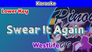 Swear It Again by Westlife (Karaoke : Lower Key)