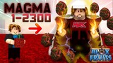 Noob to Max Level 1-2300 using Awakened Magma in Bloxfruits|Roblox