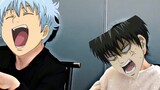 When Gintoki was eating with Hijikata, hahaha