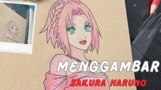 Menggambar ibu nya sarada pas masi muda