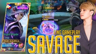 MY LING LAST GAME BEFORE THE SEASON END | LING SAVAGE By Kairi Playz