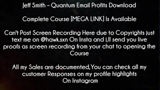 Jeff Smith Course Quantum Email Profits Download