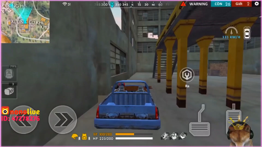 [Free Fire] Bắt chước a Rikaki dùng xe lên nóc xưởng và cái kết =))