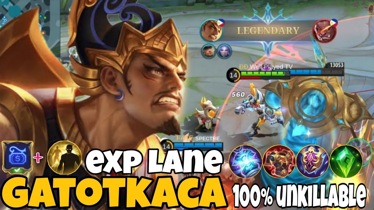 100 Unkillable Hybrid Exp Lane Gatotkaca Build Top 1 Global Gatotkaca Mlbb Bilibili