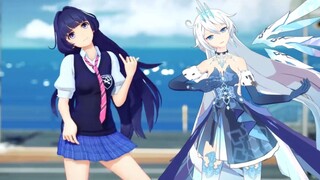 [Honkai Impact 3MMD] Mặc trang phục của Kiana làm nữ hoàng và chơi guitar hơi với Mei - mọi người đề