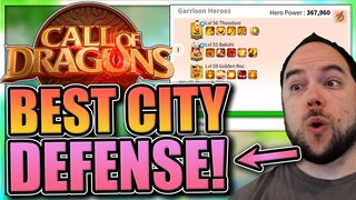 City Defense Explained [best hero, pet, and artifact pairs] Call of Dragons