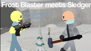 Frost Blaster meets Sledger (In a nutshell/Meme) - Tower Defense Simulator