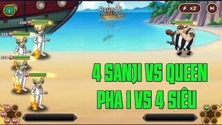 Hải Tặc Đại Chiến - VINSMOKE SANJI VS QUEEN...LIỆU 4 ANH SẠN CÓ DỨT ĐIỂM ĐƯỢC QUEEN BẤT BẠI HAY K ??