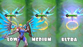 Freya S.A.B.E.R. Manhunter Skin in Different Graphics Settings MLBB