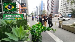 Bushman Prank: Crazy and funny reactions from the Brazilians. 🇧🇷😂😂😂