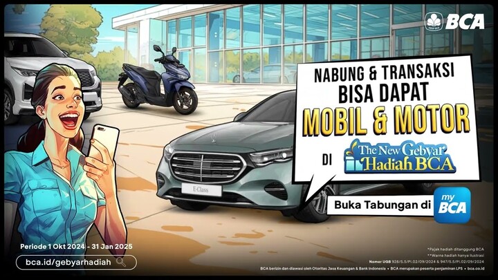 Buka Tabungan di myBCA, bisa dapatkan mobil mewah atau motor!