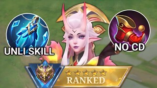 SELENA NEW UNLI CD SKILLS BUILD HACK THAT YOU SHOULD TRY IN RANK!! (they think i'm cheater)