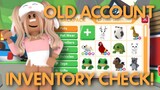 CHECKING MY OLD ACCOUNT INVENTORY IN ADOPT ME! 😱😍