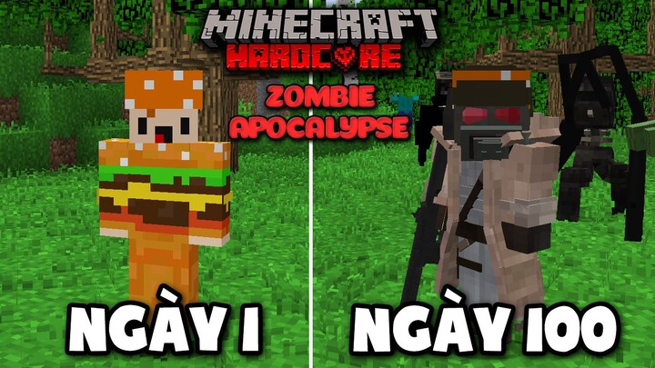 100 Ngày Sinh Tồn Trong MINECRAFT ZOMBIE APOCALYPSE Siêu Khó !!