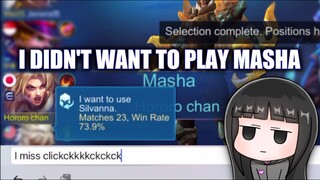 I WANT TO PLAY SILVANNA NOT MASHAAAAAAA | MOBILE LEGENDS