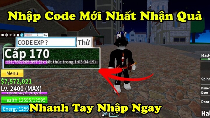 Roblox | Nhập CODE Blox Fruit Mới Nhất 2x Exp Còn Sử Dụng Được Cực Ngon.