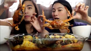 SEAFOOD MUKBANG ( Octopus, Crab, Mussels & Shrimp )