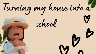 Turning my house in adopt me into a school