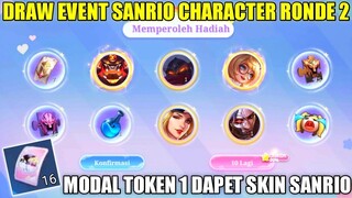 DRAW EVENT MLBB X SANRIO CHARACTER RONDE 2! MODAL TOKEN DRAW GRATIS DAPET 1 SKIN SANRIO CHARACTER