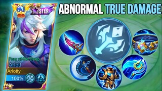 NEW META!! ARLOTT FULL BLUE BUILD😱 (TRUE DAMAGE HACK) | ARLOTT BEST ONE SHOT BUILD | MOBILE LEGENDS