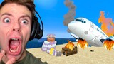 Styrter med et fly i Minecraft