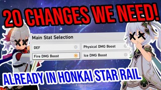 20 Changes Genshin Impact NEEDS that're already in Honkai Star Rail!