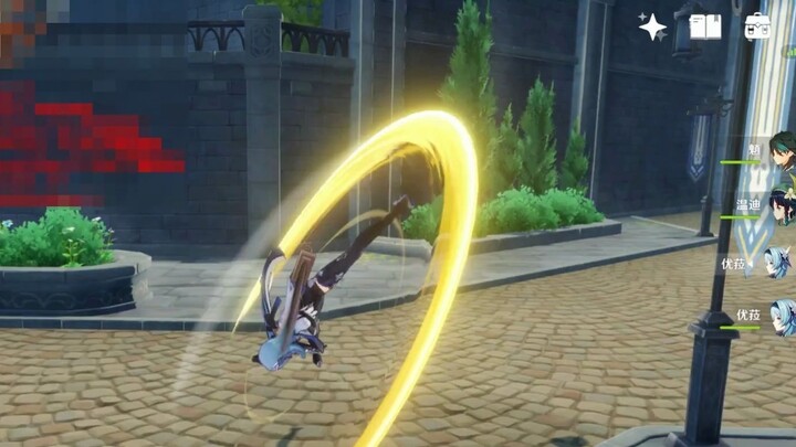 [ Genshin Impact ] Kecepatan serangan pedang dua tangan Yula sama konyolnya dengan Ke Qing!