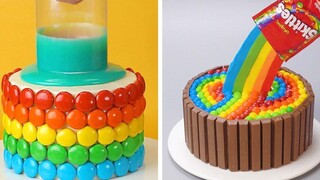 Skittles เค้กสายรุ้ง! วิธีทำเค้ก Skittles - Cupcake Addiction เทสตี้พลัสเค้ก