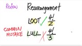 Review count Common mistake Rearrangement LOOT=4!/2 vs LULL NOT = 4!/3