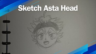 Menggambar Sketsa Wajah Asta || Black Clover