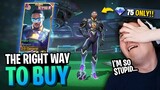 Right way to buy? Only 75 diamonds!? Bruno Halo Striker? Review and Gameplay | Mobile Legends