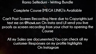 Rania Selfeduni Course Writing Bundle download