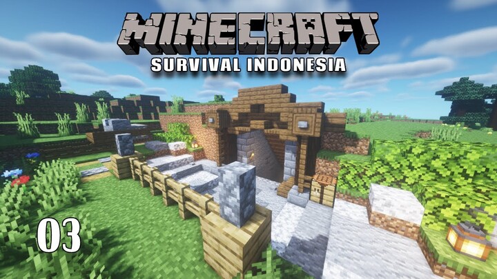 Membuat Tempat Untuk Mining - Minecraft Survival Indonesia [Ep. 03]