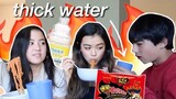 spicy noodle challenge except i replace my brother’s water with thick water