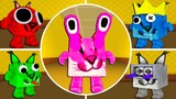 All Morphs + New PINK Rainbow Friends in Rainbow Floppa Friends Backrooms Roblox
