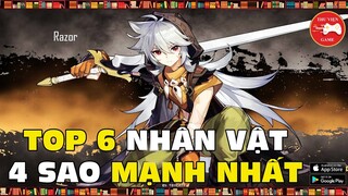 Genshin Impact || TOP  6 NHÂN VẬT 4 SAO - MẠNH NHẤT || Thư Viện Game