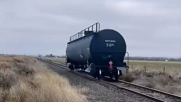 Train moving without engine