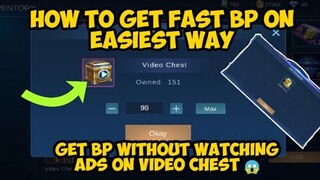 HOW TO GET FAST BP ON MOBILE LEGENDS | EASIEST WAY TO EARN BP