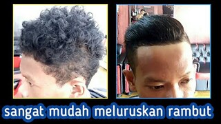 cara meluruskan rambut pria dengan mudah