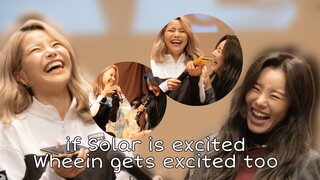 If Solar is excited Wheein gets excited too