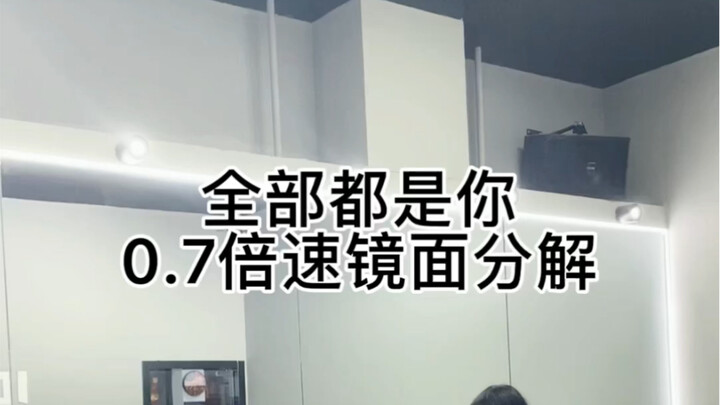 【镜面教程】《全部都是你》张极/朱志鑫版 0.7倍速分解