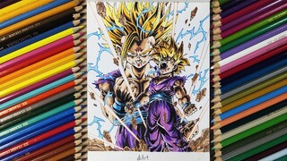 Drawing Gohan Super Saiyan 2 from Dragon Ball Z